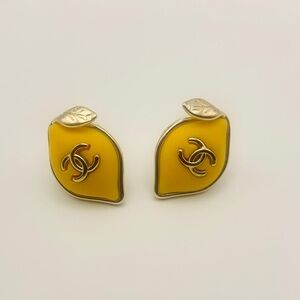 CHANEL Lemon Leaf Earrings